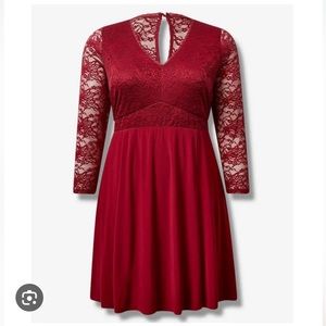Torrid Lace Sleeve Dress